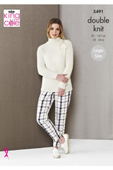 King Cole 5491 Ladies Sweater, Hat, Scarf and Gloves in Natural Alpaca DK Leaflet