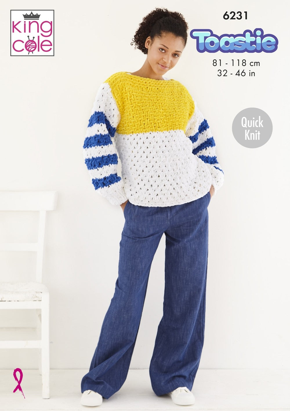 King Cole 6231 Sweater and Cardigan in Toastie Leaflet