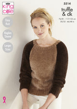 King Cole 5514 Sweater and Tunic in Truffle Leaflet