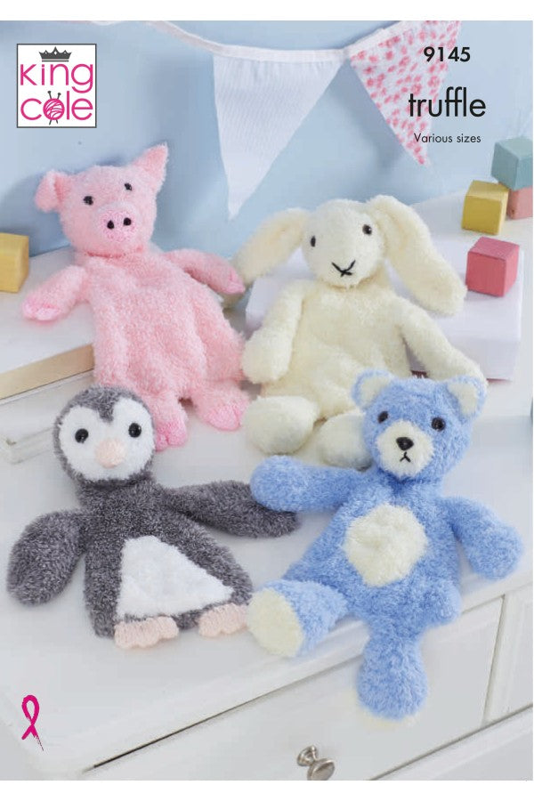 King Cole 9145 Flat Snuggle Toys in Truffle DK Leaflet