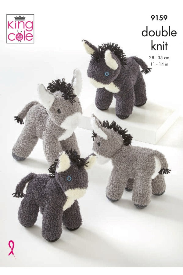 King Cole 9159 Donkeys in Truffle DK Leaflet