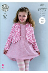 King Cole 4539 Boleros in Yummy Chunky Leaflet