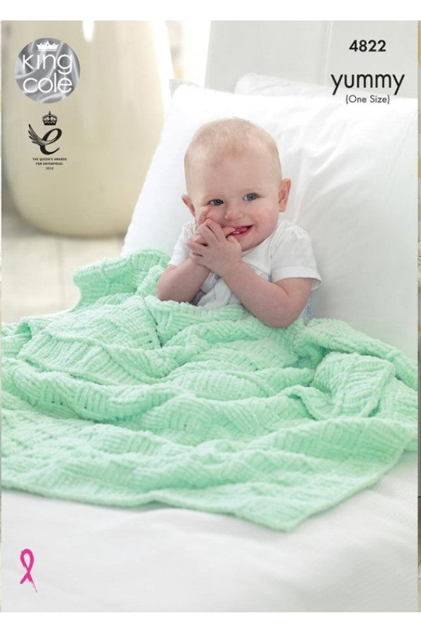 King Cole 4822 Blankets in Yummy Leaflet