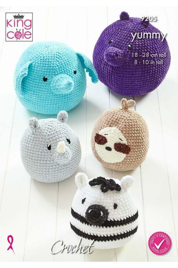King Cole 9205 Wildlife Squishies in Yummy Leaflet