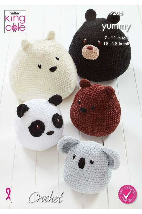 King Cole 9206 Bear Squishies in Yummy Leaflet