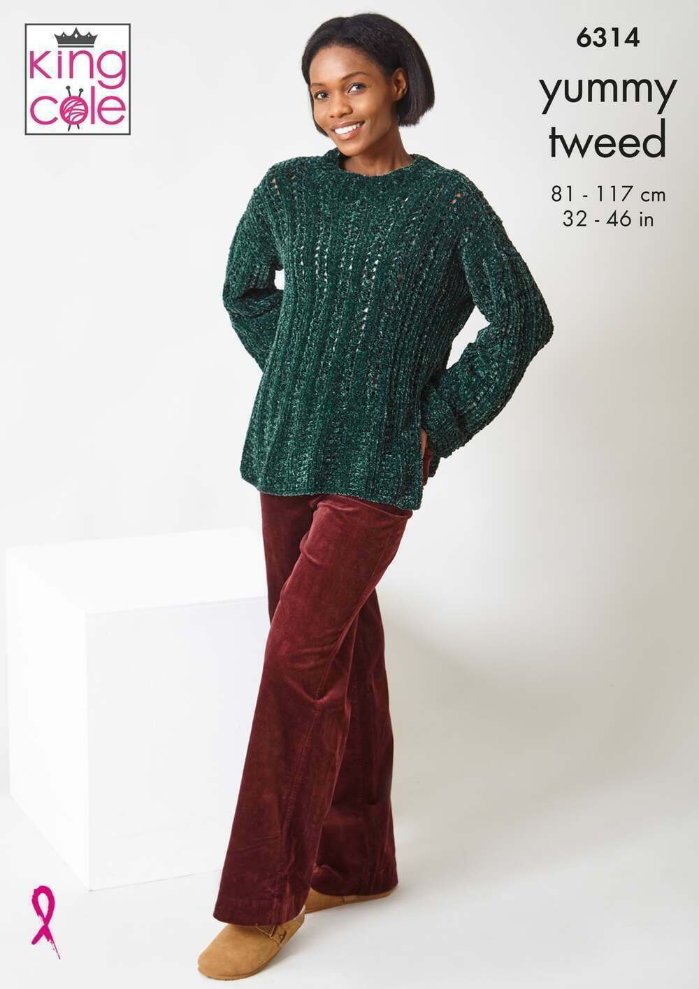 King Cole 6314 Sweater and Cardigan in Yummy Tweed Leaflet