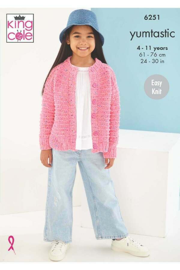 King Cole 6251 Sweater and Cardigan in Yumtastic Leaflet