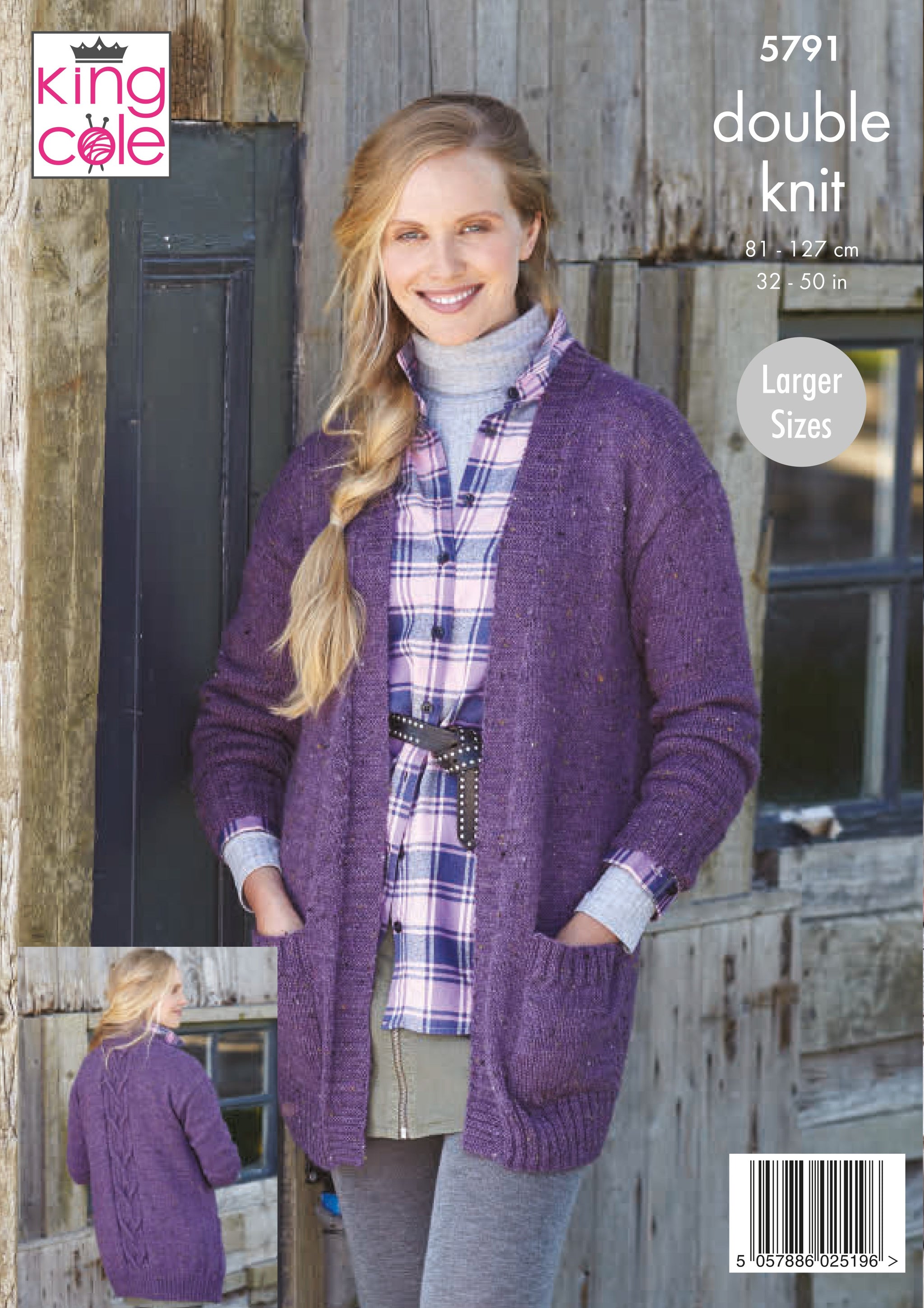 King Cole 5791 Ladies Cardigans in Homespun DK Pattern