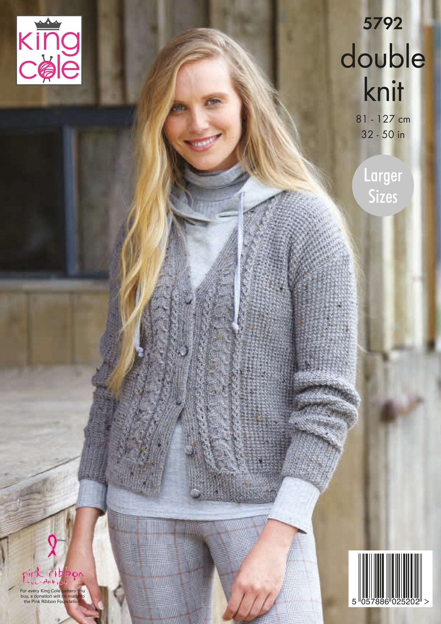 King Cole 5792 Ladies V Neck Cardigan and Waistcoat in Homespun DK Leaflet