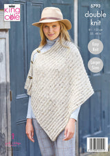 King Cole 5793 Ladies Ponchos in Homespun DK Leaflet
