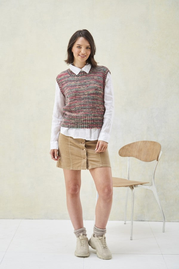 King Cole 5994 Round and V Neck Tanks in Homespun Prism DK Leaflet