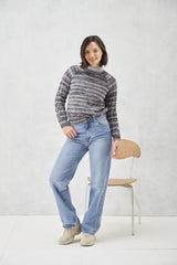 King Cole 5998 Sweater and Cardigan in Homespun Prism DK Leaflet