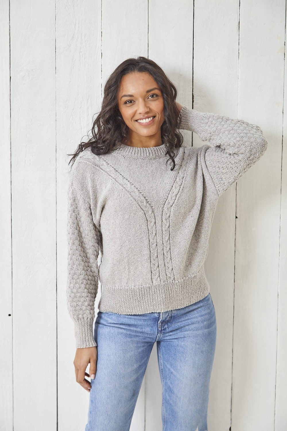 King Cole 6160 Sweater and Cardigan in Simply Denim DK Pattern
