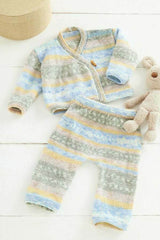 King Cole 6460 Cardigan and Trousers in Fjord Baby DK leaflet