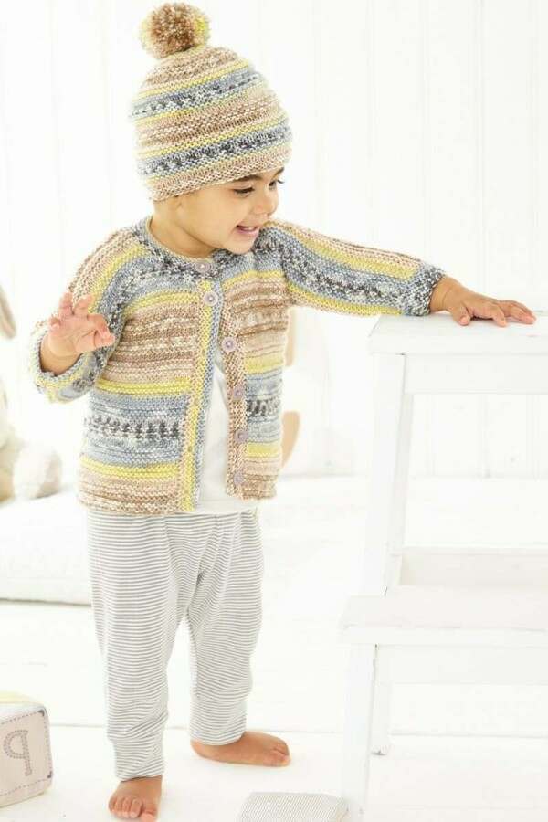 King Cole 6462 Cardigans and Hat in Fjord Baby DK leaflet