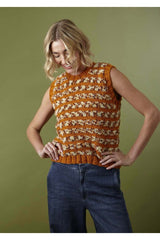 King Cole 6555 Tank Top and Sweater in Animal Kingdom and Big Value Chunky Leaflet