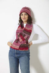 King Cole 6235 Sweater, Scarf and Hat in Bramble DK Leaflet