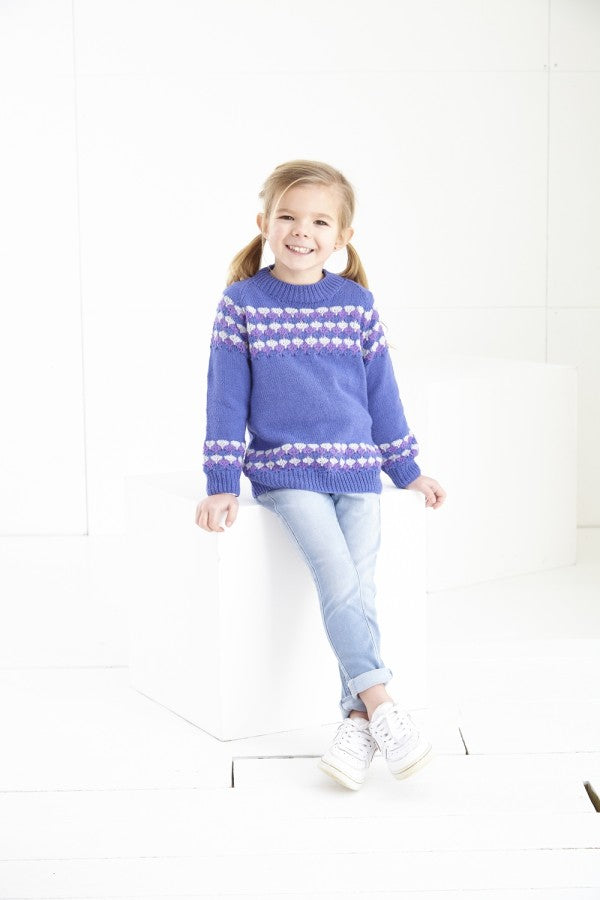 King Cole 5879 Sweater and Cardigan in Cotton Socks 4 Ply Pattern