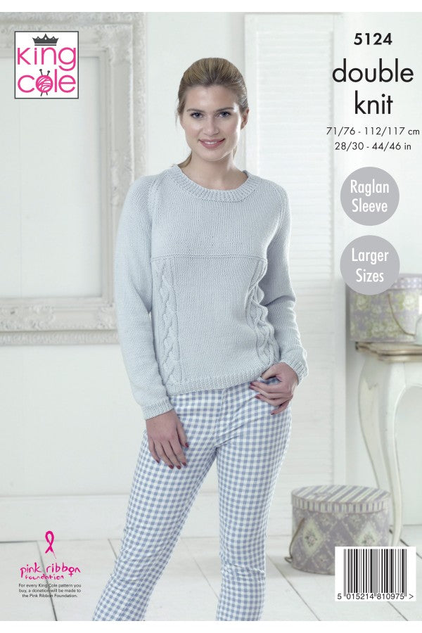 King Cole 5124 Cardigan & Sweater in Cottonsoft DK Leaflet