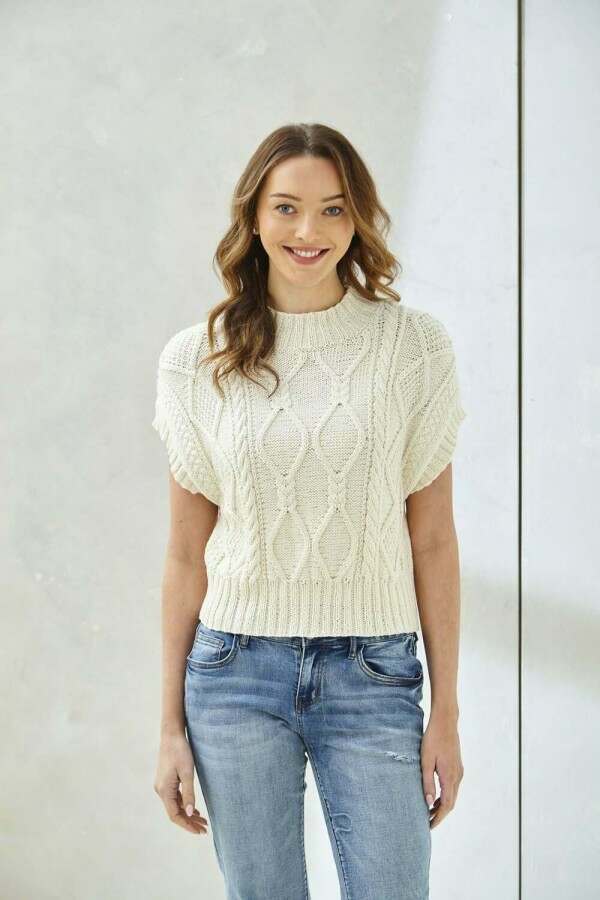 King Cole 6485 Sweater and Slipover in Cottonsoft DK Leaflet