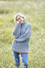 King Cole 6411 Sweater and Cardigan in Dalesway Chunky Leaflet
