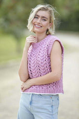 King Cole 6412 Cardigan, Waistcoat and Tank Top in Dalesway Chunky Leaflet