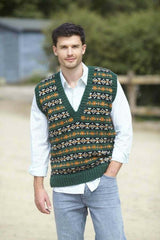 King Cole 6414 Sweater Vest and Sweater in Dalesway Chunky Leaflet