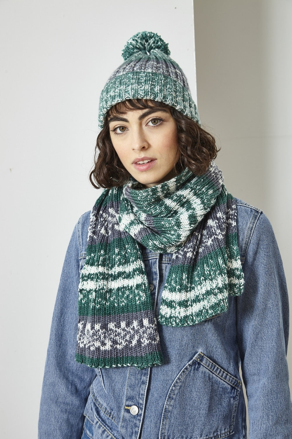 King Cole 5899 Cardigan, Sweater, Scarf and Hat in Fjord DK Leaflet