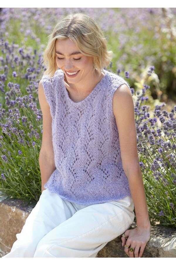 King Cole 6594 Cardigan and Tank Top in Flair Solo Chunky Leaflet