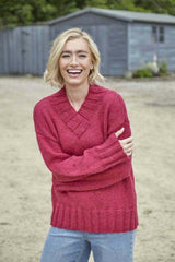 King Cole 6419 Sweaters in Homespun Aran Leaflet