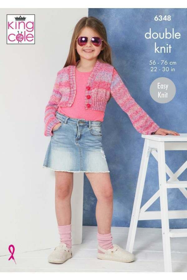 King Cole 6348 Cardigan and Top in Jamboree DK Leaflet