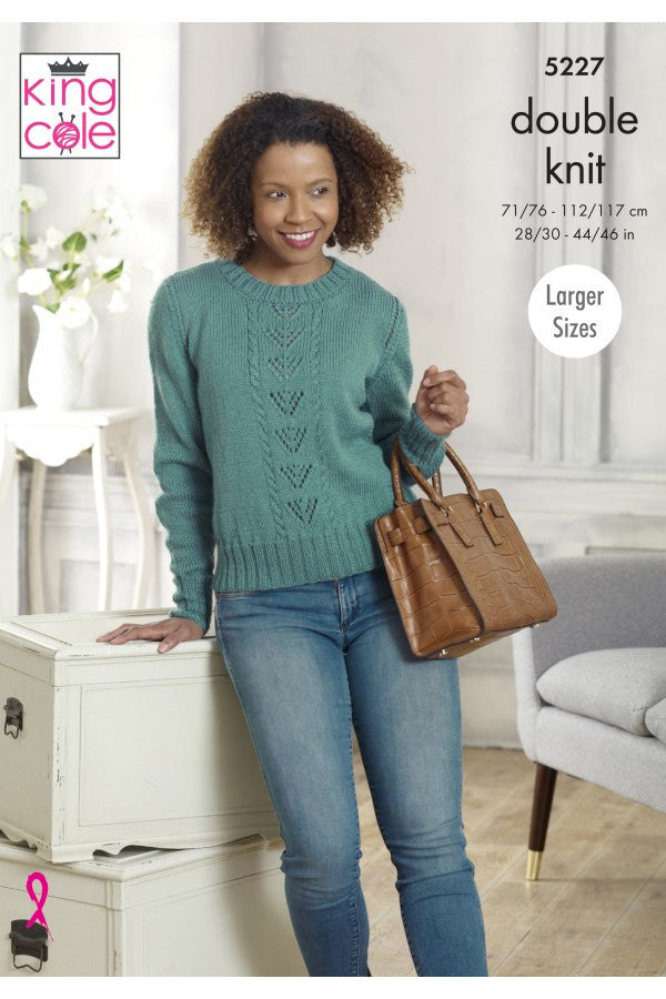 King Cole 5227 Sweater and Slipover in Majestic DK Leaflet