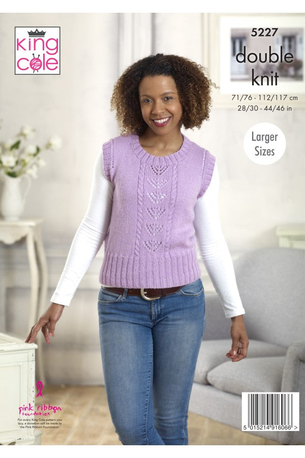 King Cole 5227 Sweater and Slipover in Majestic DK Leaflet