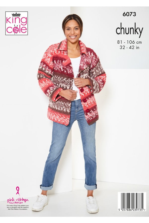 King Cole 6073 Cardigan and Poncho in Nordic Chunky Leaflet