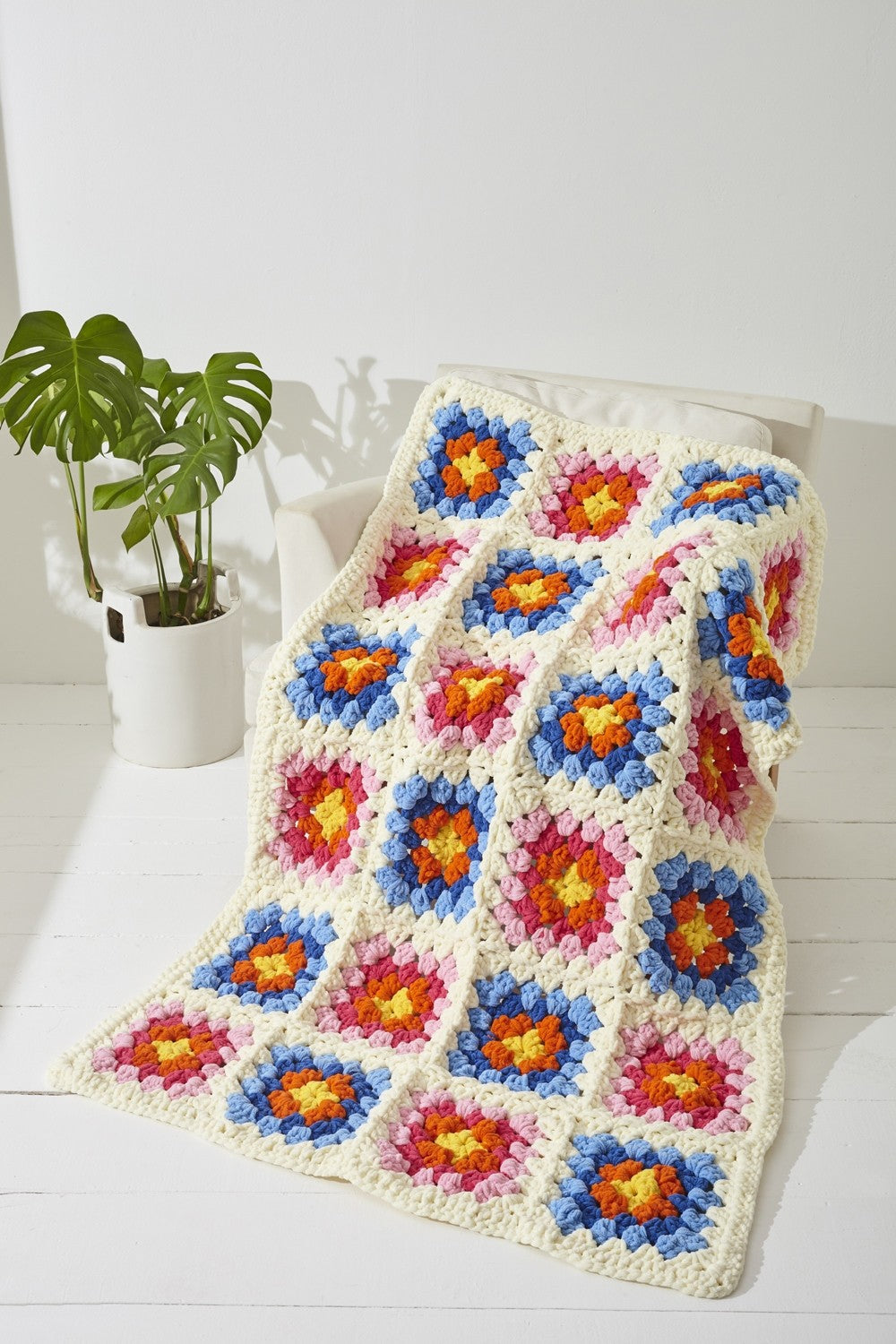 King Cole 6234 Crochet Blankets in Toastie Leaflet