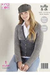 King Cole 5513 Sweater and Cardigan in Truffle and Merino DK Leaflet