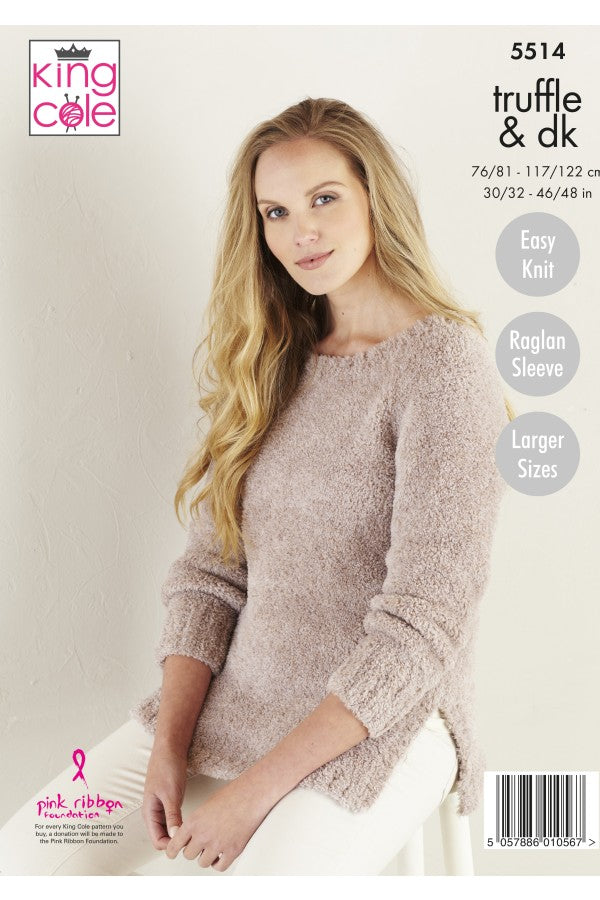 King Cole 5514 Sweater and Tunic in Truffle Leaflet