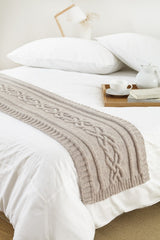 King Cole 5959 Blanket, Floor Cushion and Bed Runner in Wool Aran Leaflet