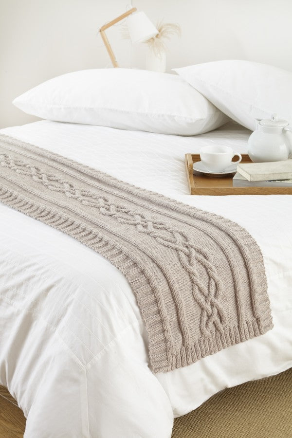 King Cole 5959 Blanket, Floor Cushion and Bed Runner in Wool Aran Leaflet