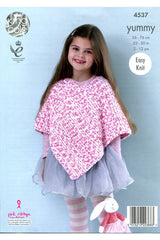 King Cole 4537 Ponchos in Yummy Chunky Leaflet