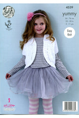 King Cole 4539 Boleros in Yummy Chunky Leaflet