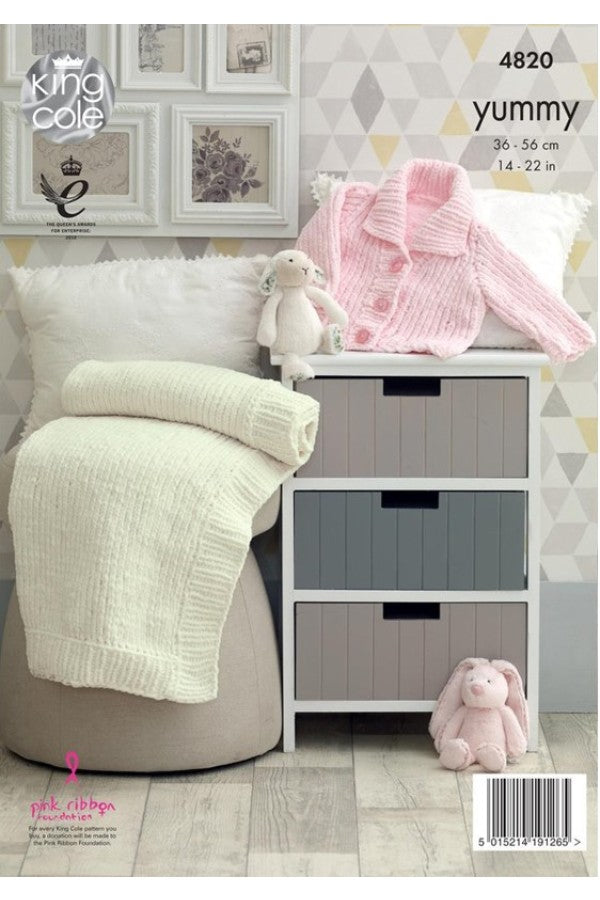 King Cole 4820 Jacket and Blanket in Yummy Leaflet