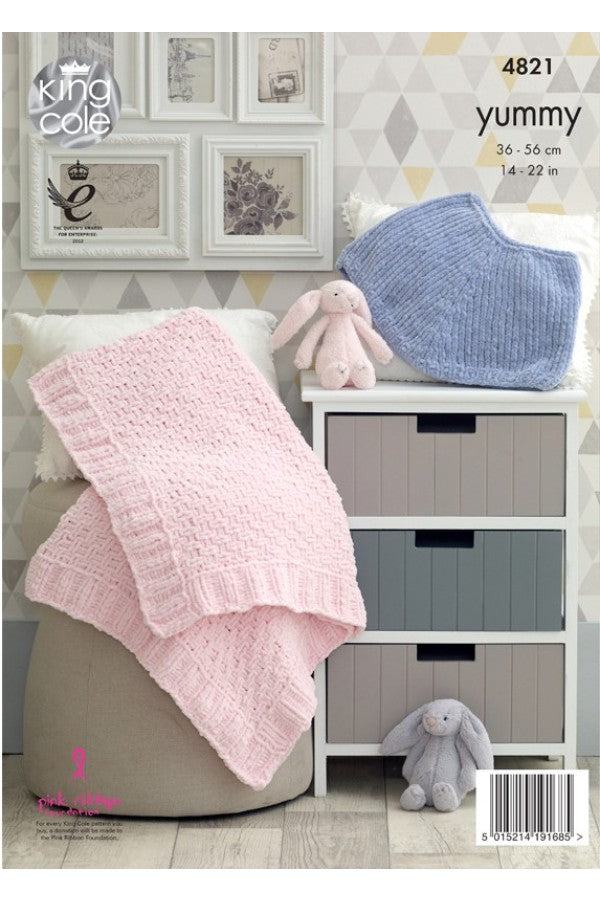 King Cole 4821 Poncho and Blanket in Yummy Leaflet