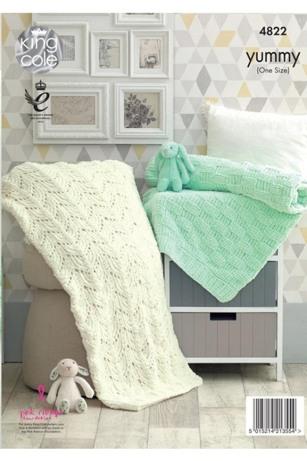King Cole 4822 Blankets in Yummy Leaflet