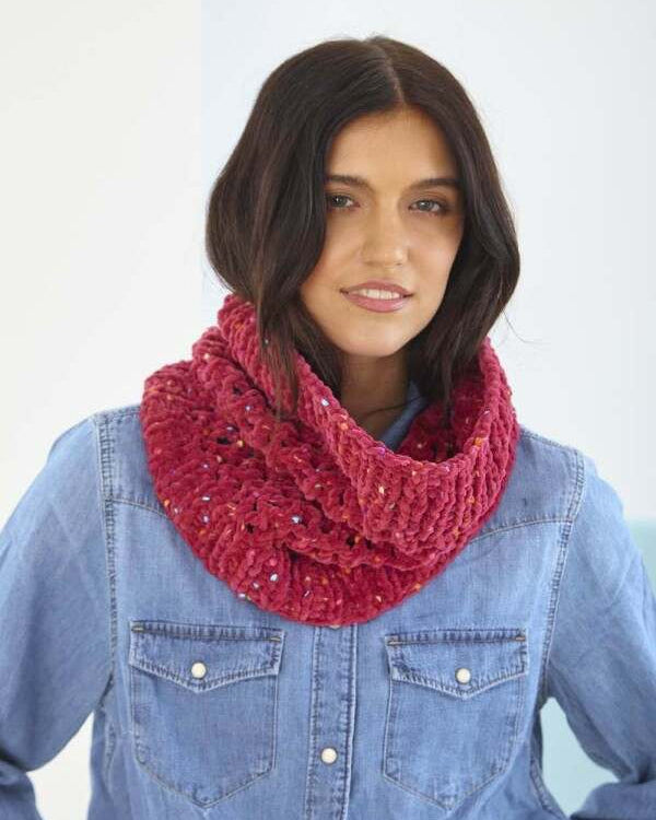King Cole 6257 Sweater, Scarf and Snood in Yumtastic leaflet