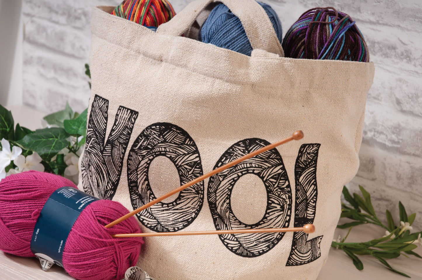 Bucket Bag: 'Wool' Logo