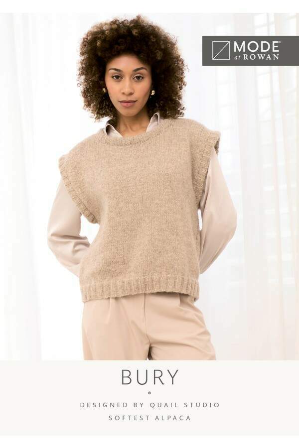 MODE at Rowan Bury Vest by Quail Studio in Softest Alpaca Leaflet