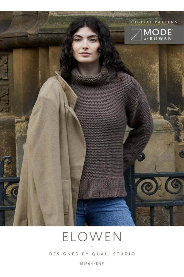 MODE at Rowan Elowen Jumper by Quail Studio in Chunky Wool Leaflet