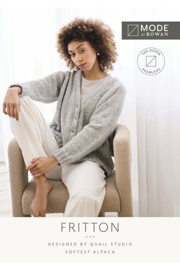 MODE at Rowan - Fritton - Cardigan by Quail Studio in Softest Alpaca Leaflet