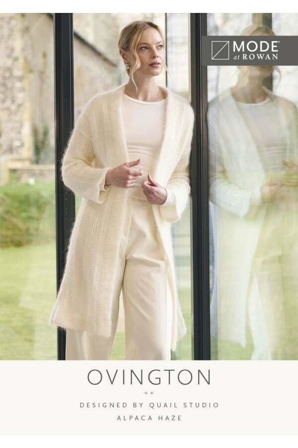 MODE at Rowan - Ovington - Coatigan by Quail Studio in Alpaca Haze Leaflet